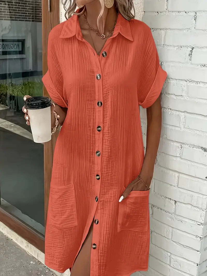 Alessia & Co™ | Vestido Suelto – Corte y Textura Suave de Alta Gama