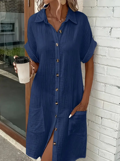 Alessia & Co™ | Vestido Suelto – Corte y Textura Suave de Alta Gama