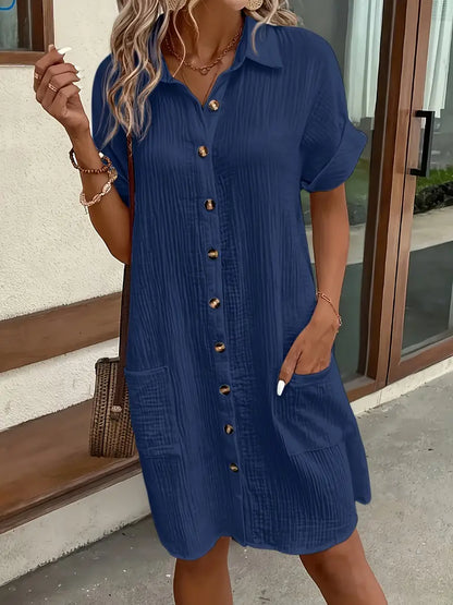 Alessia & Co™ | Vestido Suelto – Corte y Textura Suave de Alta Gama