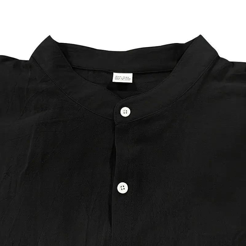 [BUY 1 GET 1 FREE] Santorini Premium Men’s Linen Shirts + FREE Exclusive Watch Gift - Kolazi